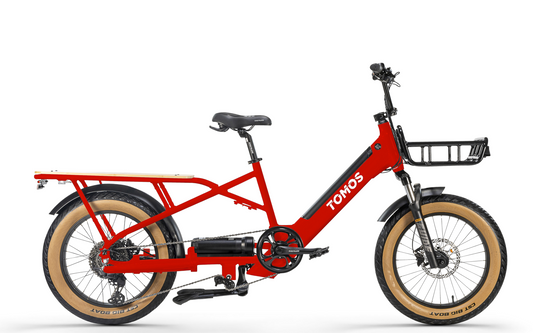 Tomos ET 02 E-Cargo Fat 2 Longtail glossy rood